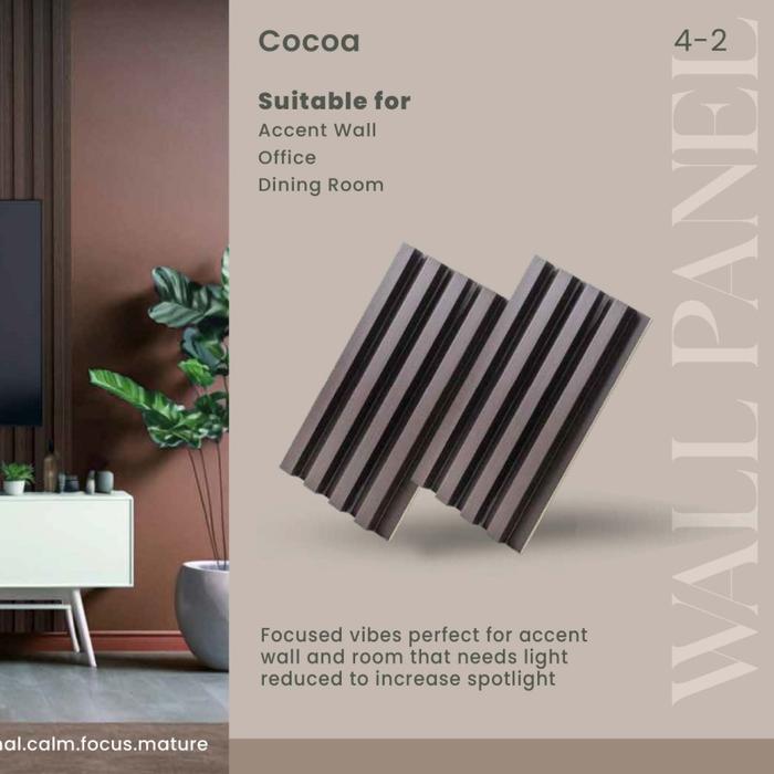 Gambar WPC Wall Panel ARTHA dinding 2.95 x 16 cm | Kisi Kisi Wallpanel Indoor - COCOA dari KARYA PEKANBARU undefined Tokopedia