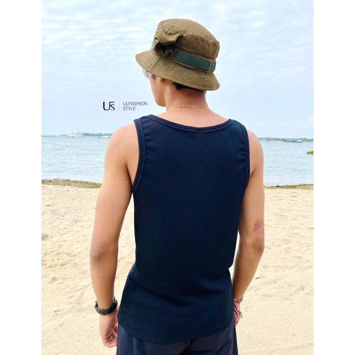 Gambar Singlet Pria | Tanktop Pria | Kaos Dalem Pria | Rib Knit | Singlet Polos Pria Dewasa | Singlet Gym Outfit Pantai Terlaris - Hitam, XS dari nurcahya shoop undefined Tokopedia
