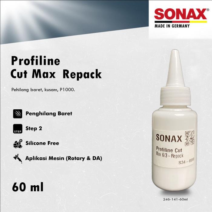 Gambar Sonax Profiline CutMax 6/4 Repack Compound Penghilang Goresan & Bekas Amplas - 60ML dari Aki Murah Jakarta undefined Tokopedia