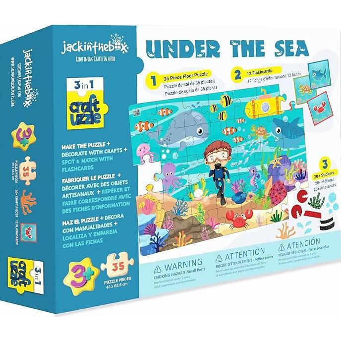Gambar Jackinthebox Puzzles Kids Ages 35 Make Large Puzzle Decorate With Cool Stickers Spot With Flash Cards Educational Learning Toys_ 3 4 5 6 Year Olds dari zhafira333 undefined Tokopedia