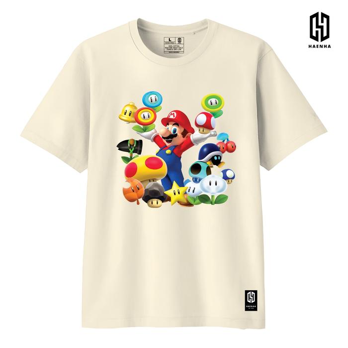 Gambar HAENHA | KAOS DISTRO PRIA WANITA PREMIUM MOTIF MARIO BROS - C - HC178 CREAM, XXL dari Haenhacollection undefined Tokopedia