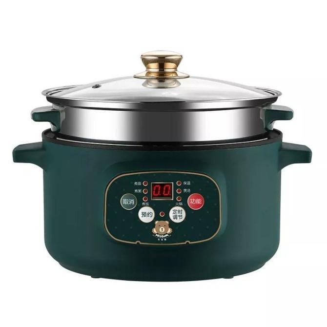 Gambar BARU PANCI LISTRIK STEAMER JUMBO 3.2 L / 26 CM / PANCI LISTRIK SERBAGUNA - Dark Green dari CAHAYA_MEGAH. undefined Tokopedia