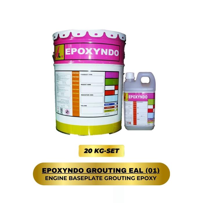 Gambar EPOXYNDO GROUT EAL (01) - Engine Baseplate Grouting Epoxy - Base Plate Coran Epoksi Kuat Tekan Tinggi - High Performance - Low Shrinkage - Ketahanan Impak - 1 Pail (20 Kgs) dari Epoxyndo Art Lestari_NEW undefined Tokopedia