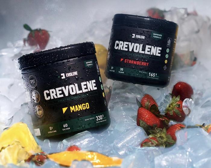Gambar Creatine Evolene Crevolene Monohydrate Kreatin 60 serving 330 gram - 60s MONO STRAW dari Evolene Official Store undefined Tokopedia