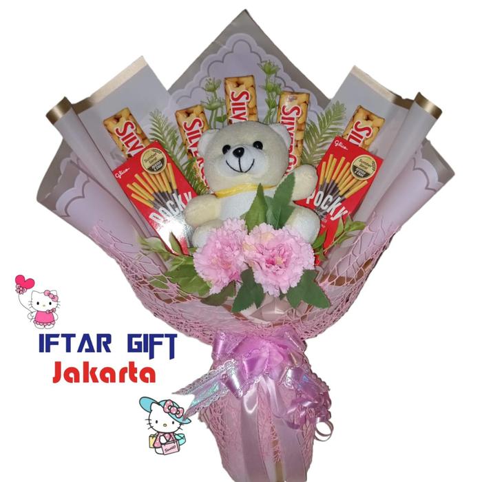 Gambar Snack Bucket / Buket Coklat / Buket bunga Snack Jajan coklat / Bouquet - Buket01 dari IFTAR GIFT JAKARTA undefined Tokopedia