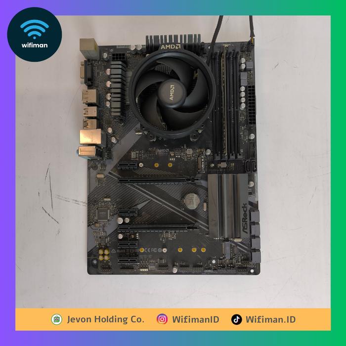 Asrock B450 Pro4 AMD AM4 Motherboard Pro B 450 Cocok 3200G 3400G  Motherboard