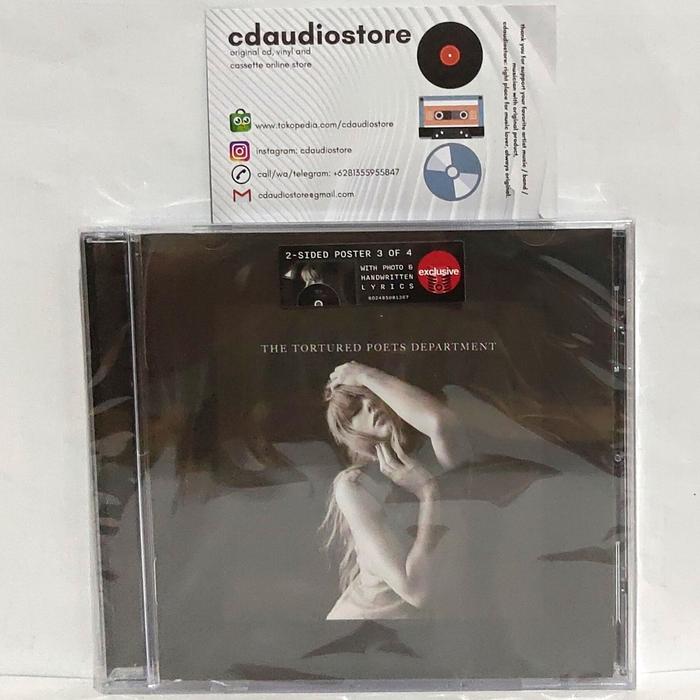 Gambar CD TAYLOR SWIFT - THE TORTURED POETS DEPARTMENT - TARGET THBLCKDO dari cdaudiostore undefined Tokopedia