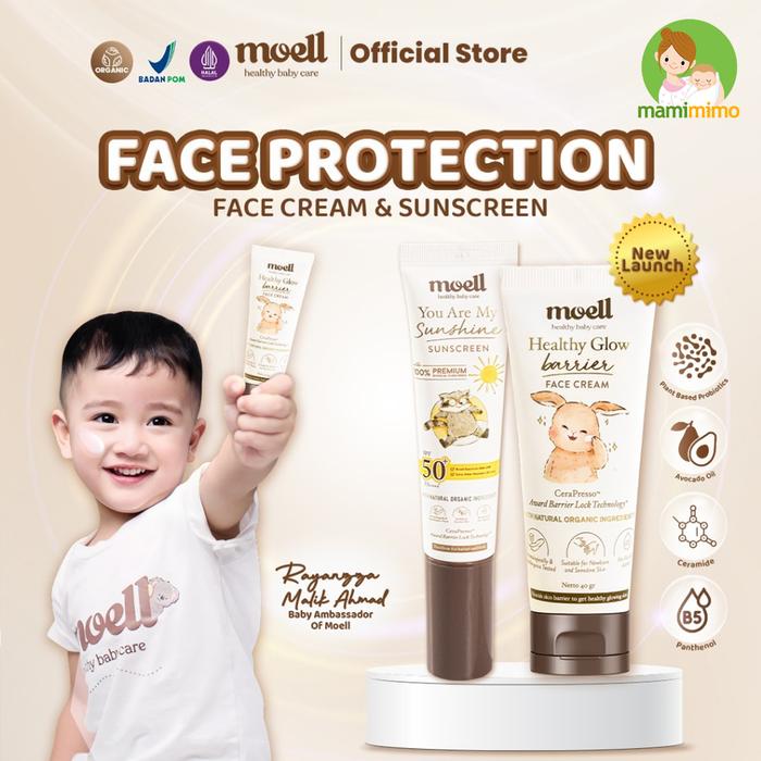 Gambar Moell Paket Perawatan New Born Baby Skincare Protection Hair Care Penumbuh Rambut Perlengkapan Mandi - Face Protect 2 dari Mamimimo undefined Tokopedia