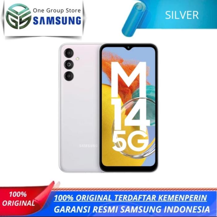 Gambar SAMSUNG GALAXY M14 5G 6/128GB GARANSI RESMI SEIN INDONESIA - Silver dari One Group Store undefined Tokopedia