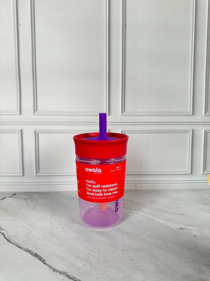 Gambar [NEW READY STOCK] Owala Kids Tumbler Plastic 15oz (444ml) 100% Original - Lilac Rocket dari Lottaluxid undefined Tokopedia