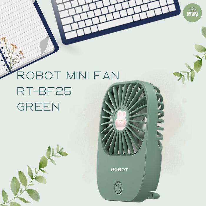 Gambar ROBOT RT-BF25 USB Mini Fan 1200mAh Kipas Angin Portable - Green dari Smart IT-Shop undefined Tokopedia