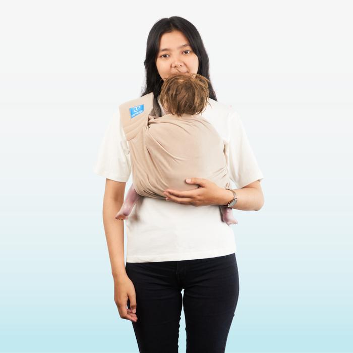 Gambar Momaz Gendongan Bayi Kaos Geos On The Go - Cream, XL dari Momaz Warehouse undefined Tokopedia