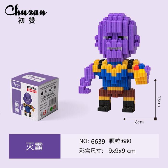 Gambar Nano block Superhero Series Avengers building block mainan edukasi anak Set hadiah dan pajangan - 6017 THANOS dari Pinktoys21 undefined Tokopedia