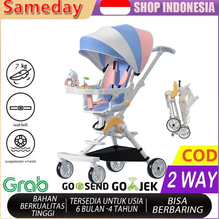 Gambar ~Harga Special~ Stroller 180 Rotating Kids Stroller Baby Magic Two Way Magic Strollers Foldable 2 Way Budak Stroler Lipat Buruan Sebelum Kehabisan - 28 Gery dari toko'mekar undefined Tokopedia