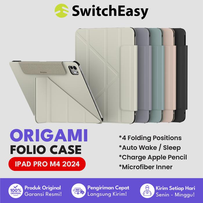 Gambar Case iPad Pro 11 & 13 M4 2024 SwitchEasy Origami Folio Casing - Alaskan Blue, iPad Pro 11 dari GAD Official undefined Tokopedia