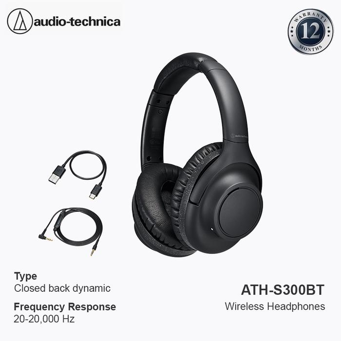 Gambar Audio-Technica ATH-S300BT Wireless Headphone with Three Noise Cancelling Mode - Black dari Audio Technica Indonesia undefined Tokopedia
