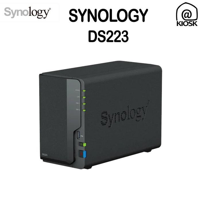 Gambar Synology DS223 / Diskstation 2 Bay NAS Server / Paket HDD SSD - Diskless dari @kiosk undefined Tokopedia