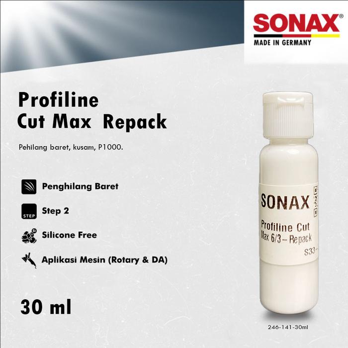 Gambar Sonax Profiline CutMax 6/4 Repack Compound Penghilang Goresan & Bekas Amplas - 30ML dari Aki Murah Jakarta Kota Tangerang Selatan Tokopedia
