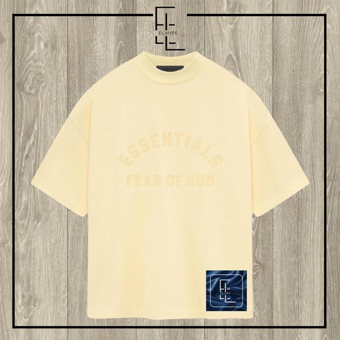 Gambar Essentials FOG Tshirt Heavy Jersey Garden Yellow Original Essentials Fear Of God dari El Hype undefined Tokopedia