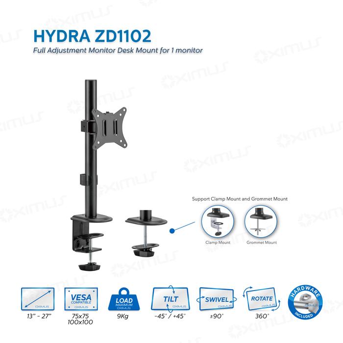 Gambar BRACKET TV LCD MONITOR 13"-27" OXIMUS HYDRA ZD1102 TILT SWIVEL ROTATE - ZD1102 Seller dari Oximus Indonesia undefined Tokopedia