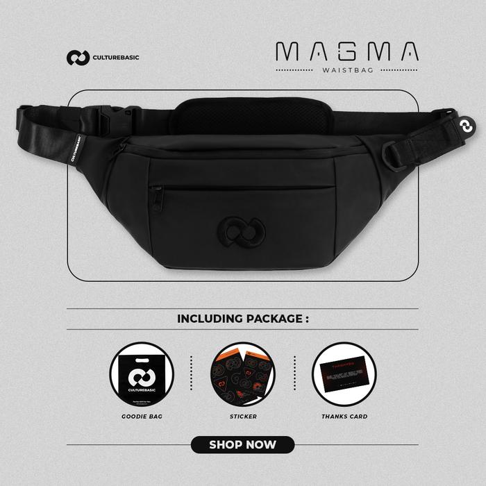 Gambar Culture Basic | Magma Waistbag | Tas Selempang Pria  Waterproof | Tas Pinggang Hitam Cowok Multifungsi - Magma (No Box) dari Culture Basic undefined Tokopedia