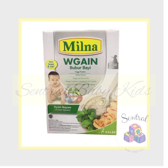 Gambar Milna Bubur Bayi WGain 120 gr - Ayam Bayam 6-12 dari Sentral Baby Kids undefined Tokopedia