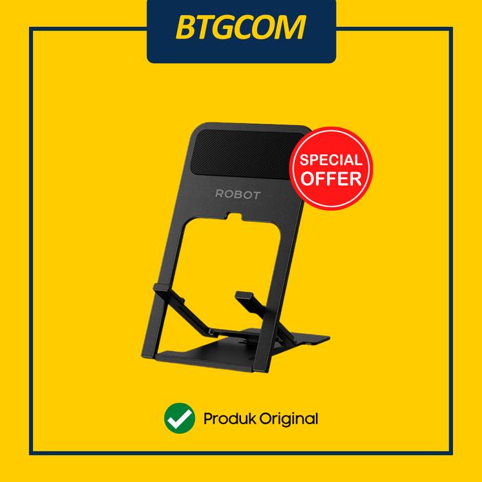 Gambar HOLDER ROBOT RT-US12 STAND HANDPHONE FOLDABLE PORTABLE DUDUKAN HP TABLET LIPAT MEJA HIGH MATERIAL - BLACK dari btgcom undefined Tokopedia