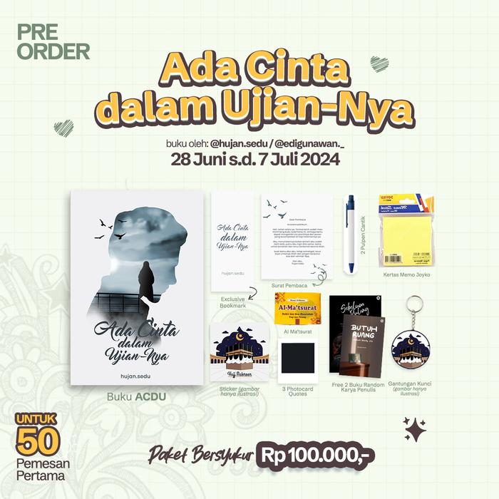Gambar Buku Self improvement Ada Cinta Dalam Ujian-Nya hujan.sedu Bumi Fiksi - Di Love dari bumifiksijakarta undefined 5 Tokopedia