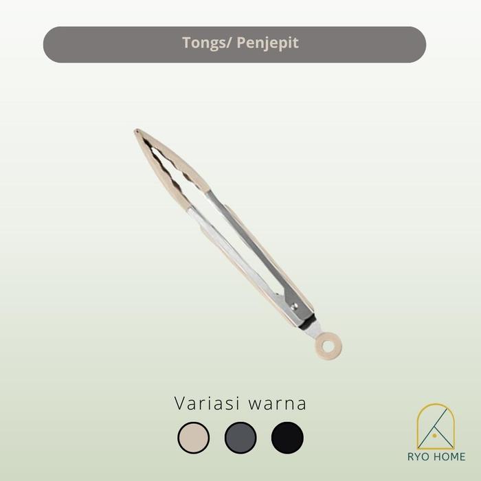 Gambar TTD-STORE Ryo Home - ZEN Peralatan Masak Bahan Silikon Dengan Gagang Stainless / Spatula / Penjepit - Tongs/ Penjepit, Pasir dari TTD-STORE undefined Tokopedia