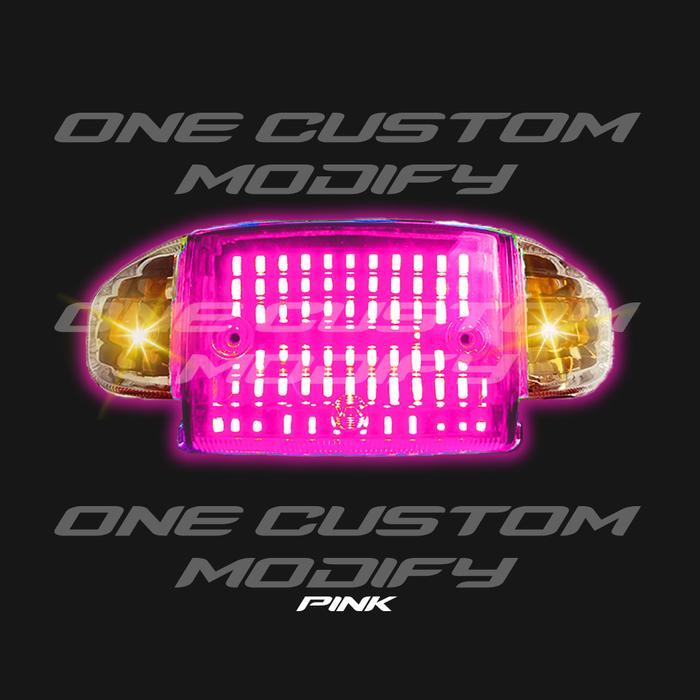 Gambar LAMPU REM LED RUNNING ASTREA GRAND LEGENDA STOPLAMP CUSTOM 8 & 10 MODE LAMPU BELAKANG MOTOR LAMPU VARIASI - Merah Muda, 8 MODE STAY dari One custom modify undefined Tokopedia
