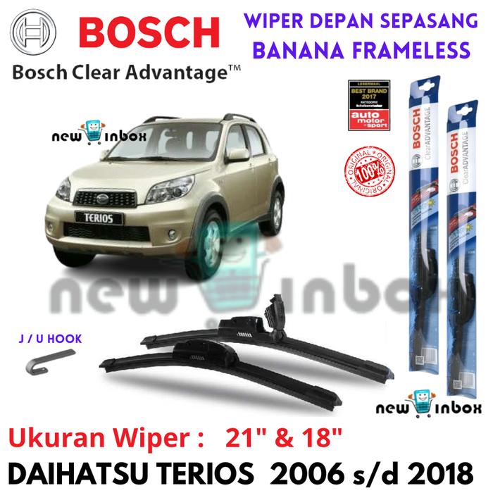 Gambar Wiper Depan DAIHATSU TERIOS Sepasang BOSCH Clear ADVANTAGE 21" & 18" - Depan 21" & 18" dari NEW IN BOX undefined Tokopedia