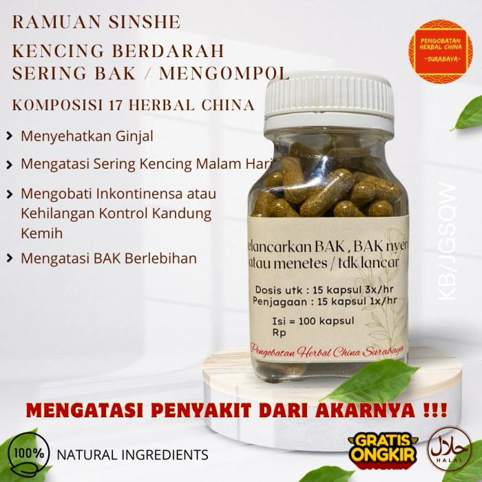 Gambar Obat Sinshe Cina KENCING BERDARAH / KEHILANGAN KONTROL KANDUNG KEMIH / SERING KENCING / MENGOMPOL - 1btl 100 Kapsul dari Pengobatan Herbal China SBY undefined Tokopedia