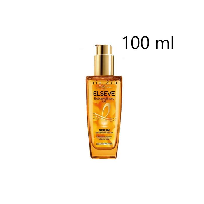 Gambar L’Oreal Paris Elseve Extraordinary Oil Gold Hair Treatment Serum 100ml - Hair Oil Perawatan Rambut Kering dan Rontok Berkilau Vitamin Loreal Conditioner Shampoo - Oil Gold 100ml dari HNCbeauty undefined Tokopedia