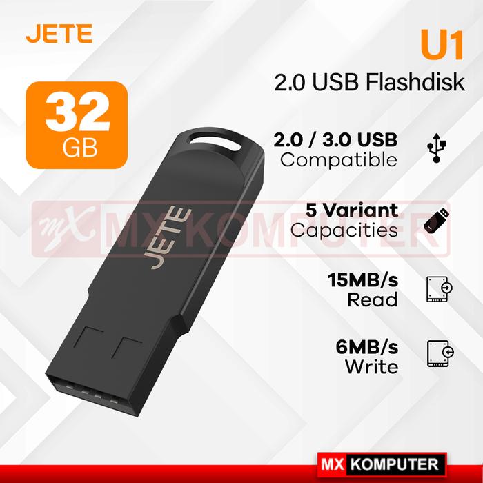 Gambar Flashdisk JETE U1 USB 2.0 15mbps Flash disk 32GB dari MXKomputer_NEW undefined Tokopedia