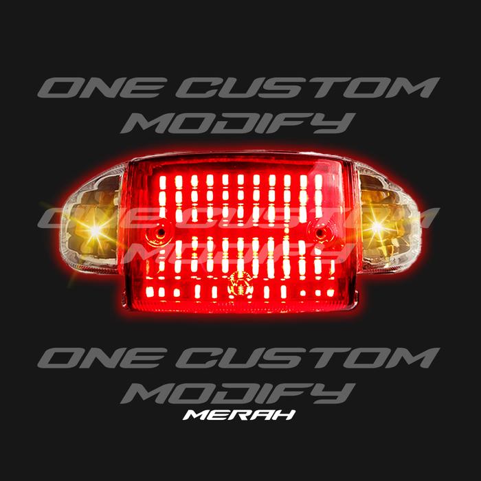 Gambar LAMPU REM LED RUNNING ASTREA GRAND LEGENDA STOPLAMP CUSTOM 8 & 10 MODE LAMPU BELAKANG MOTOR LAMPU VARIASI - Merah, 8 MODE STAY dari One custom modify undefined Tokopedia