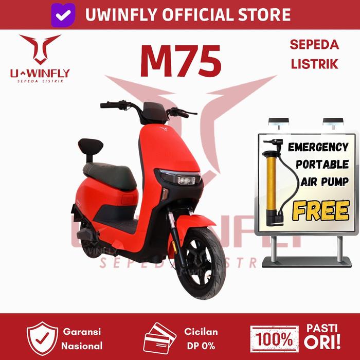 Gambar Sepeda Listrik Uwinfly M75 800Watt Garansi Resmi - RED dari U-Winfly Indonesia undefined Tokopedia