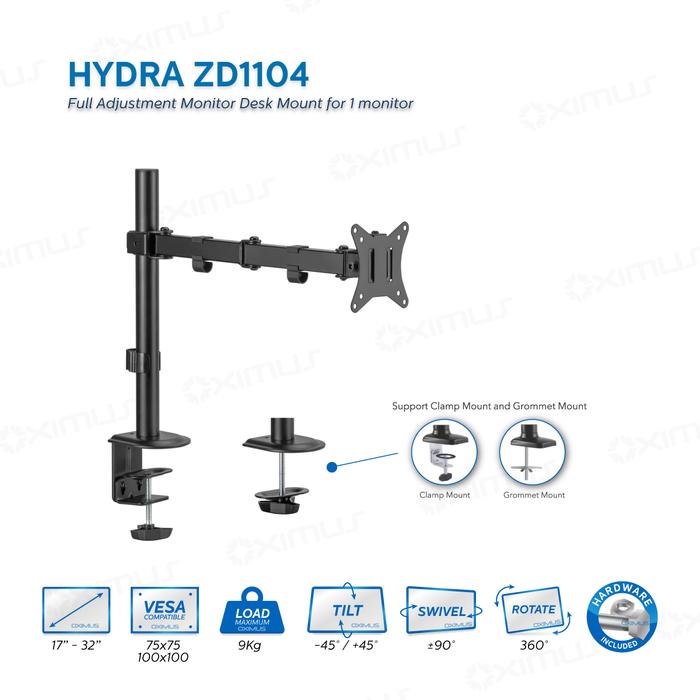 Gambar BRACKET MEJA LCD LED TV 1 Monitor 13" - 27" OXIMUS HYDRA ZD1104 - ZD1104 Seller dari Oximus Indonesia undefined Tokopedia