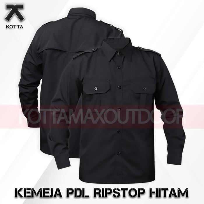 Gambar Kemeja PDL Lapangan Hitam Ripstop Hitam Polos Uniseks Pria - PDL HITAM, L dari Kotta Max Outdoor undefined Tokopedia