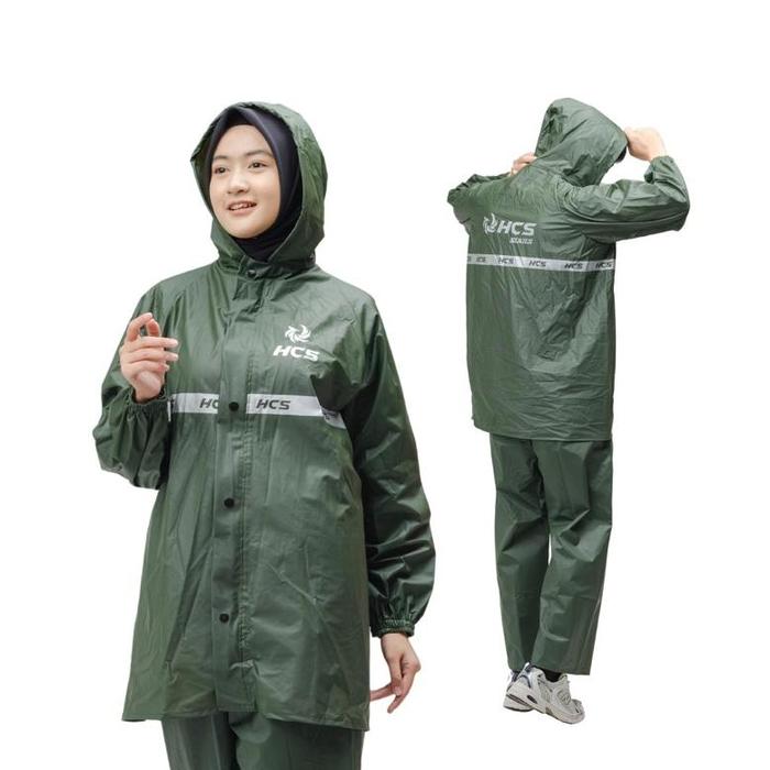 Gambar JAS HUJAN, RAINCOAT Terbaik Pria Wanita BY HCS Anti Rembes Hitam - TNI, L dari budiiii store undefined Tokopedia