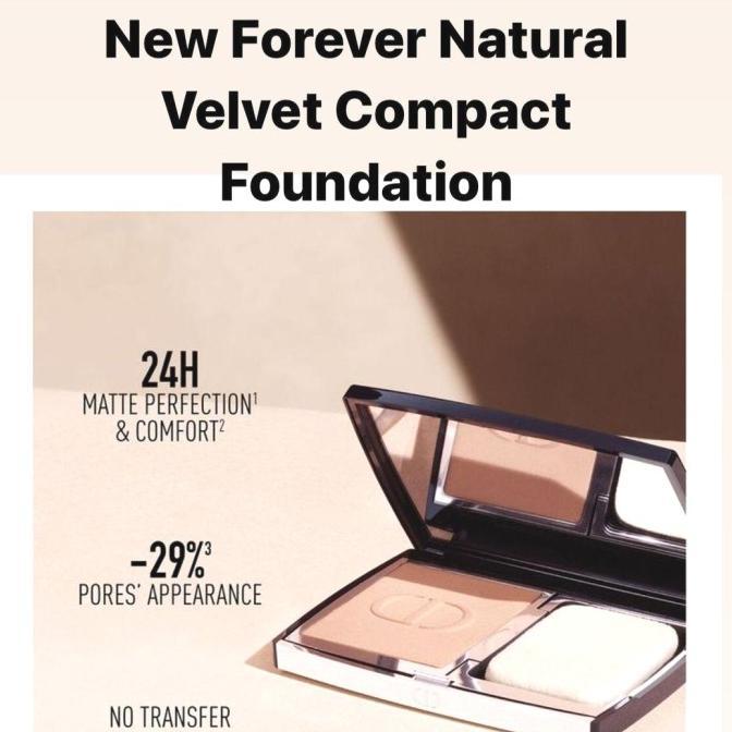 Gambar Dior New Forever Natural Velvet Compact Foundation 10gr - 1 N dari Bobocu. undefined Tokopedia