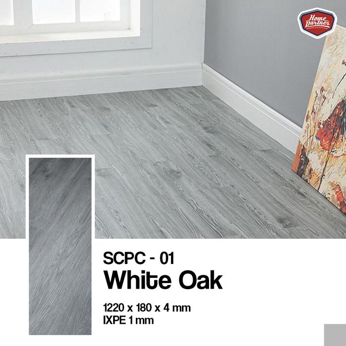 Gambar SPC Flooring Lantai SPC Lantai Motif Kayu - White Oak dari HOMEPARTNER undefined Tokopedia
