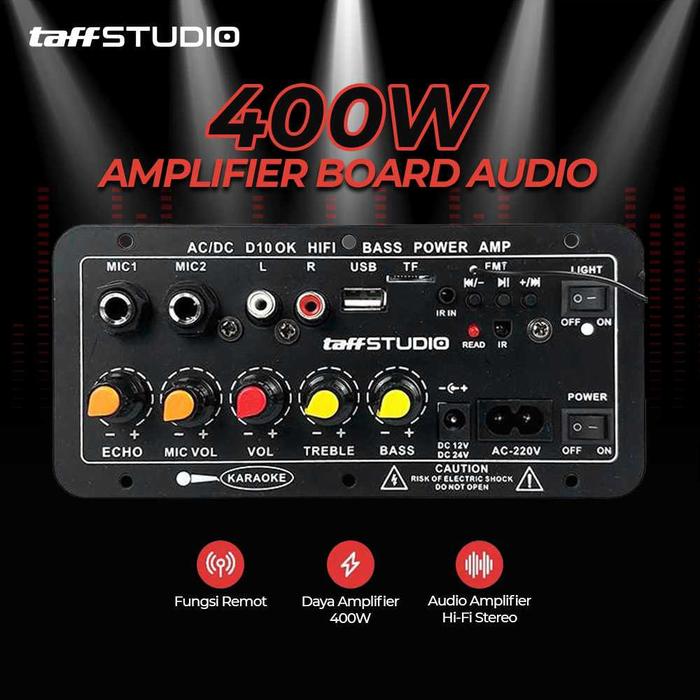 Gambar Ampli Amplifier Board Audio Hi-Fi Bluetooth USB FM Subwoofer Speaker - D10 OK dari BANANA87 undefined Tokopedia