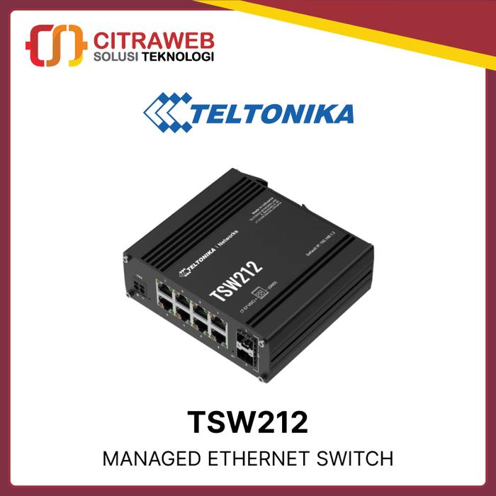 Jual Teltonika TSW212 8 Gigabit 2 SFP Managed Industrial Switch - Kab ...