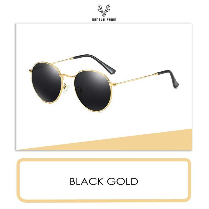 Gambar Gray Pink Kacamata Sunglasses Polarized Bentuk Bulat Vintage Retro Style Bahan Full Metal Kokoh Fashion Pria Wanita Anti Silau Matahari 3447 - BLACK GOLD dari Gray Pink undefined Tokopedia