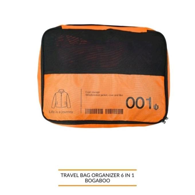 Gambar Mesh bag pouch travel organizer bag 6 in 1 wadah baju aksesoris dll - Orange dari Bag-mart undefined Tokopedia