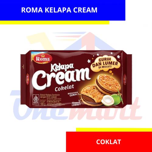 Gambar BISKUIT ROMA KELAPA CREAM 180gr - Coklat dari One Mart Indonesia undefined Tokopedia