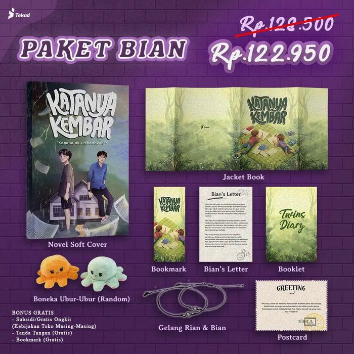 Gambar Buku Novel - Katanya Kembar - Mabel - Bumifiksi - Paket Bian dari Bumi Fiksi Makassar undefined Tokopedia