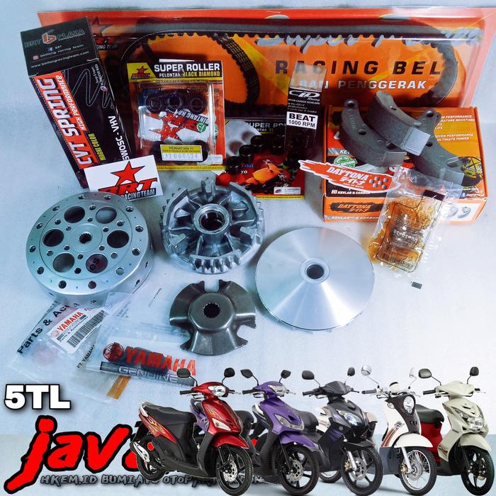 Gambar BRT PAKET FULL KIRIAN CVT MIO SPORTY 5TL MIO NEW SMILE SOUL FINO KARBU PULLEY SET CUSTOM ANTI GREDEK 5LW NOUVO Z LELE MX - Ninja Ball+Tang dari KAMBINGBALAP undefined Tokopedia