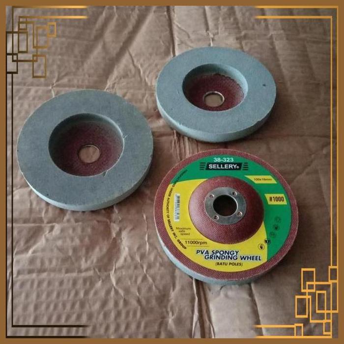 Gambar [STT] SELLERY BATU GERINDA SPONGE BATU POLES KERAMIK & GRANIT #80 - #1000 - Grit#100 dari eximparts-1 undefined Tokopedia