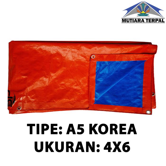 Gambar Terpal A5 Korea Biru Orange Ukuran 4x6 - Biru Orange, A5 Korea 4x6 dari Mutiara Terpal undefined Tokopedia